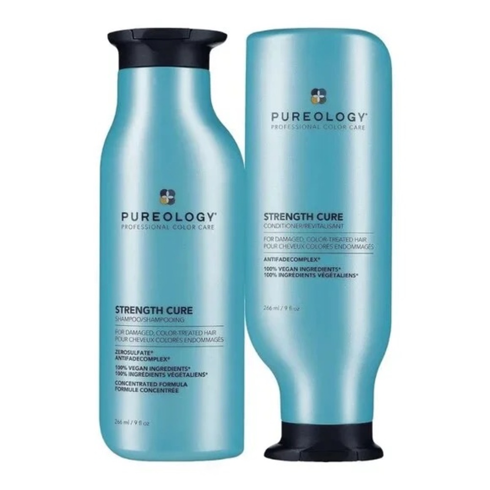 Pureology Strength Cure Shampoo 9 oz & Conditioner 9 oz Combo Pack NEW